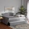 Baxton Studio Freda Grey Velvet and Button Tufted Full Size Daybed with Trundle 164-10409 - alternate 10